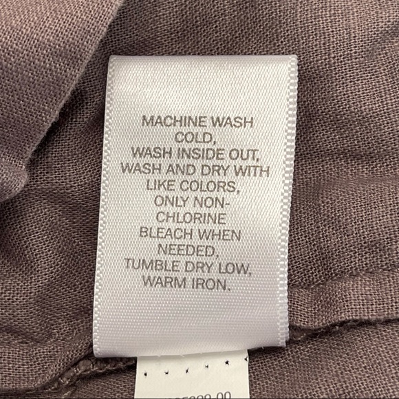 BANANA REPUBLIC FACTORY paper bag, tie waist, taupe shorts - Picture 4 of 5